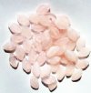 50 12mm Milky Light Pink Opal Glass Leaf Beads